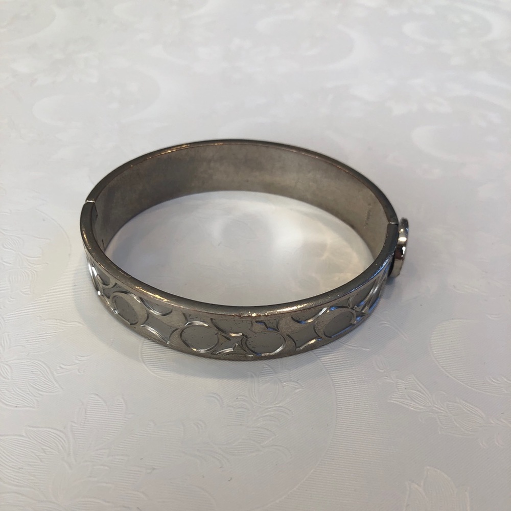 Coach silver bangle